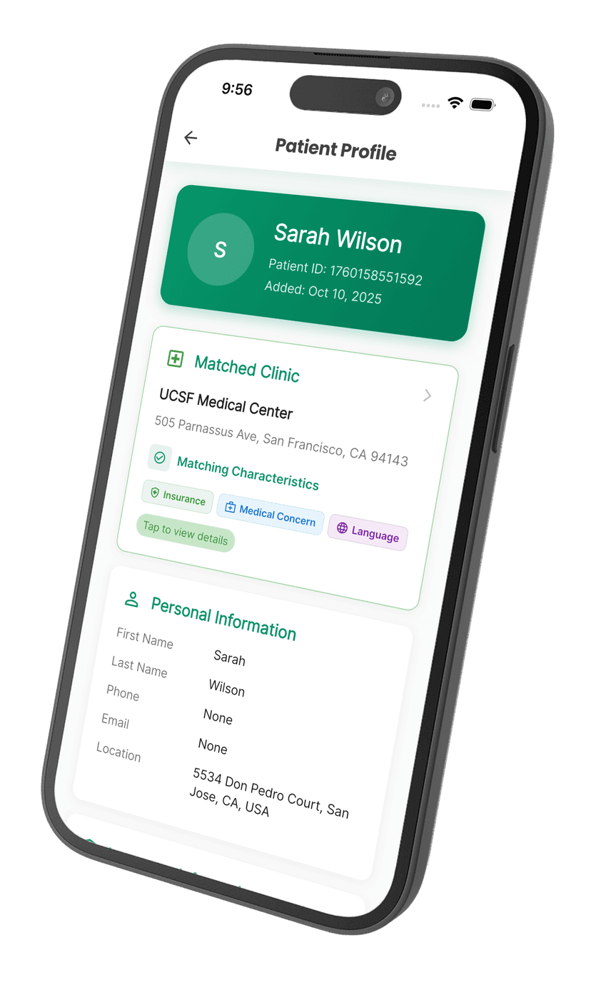 Medsync Patient Information Interface